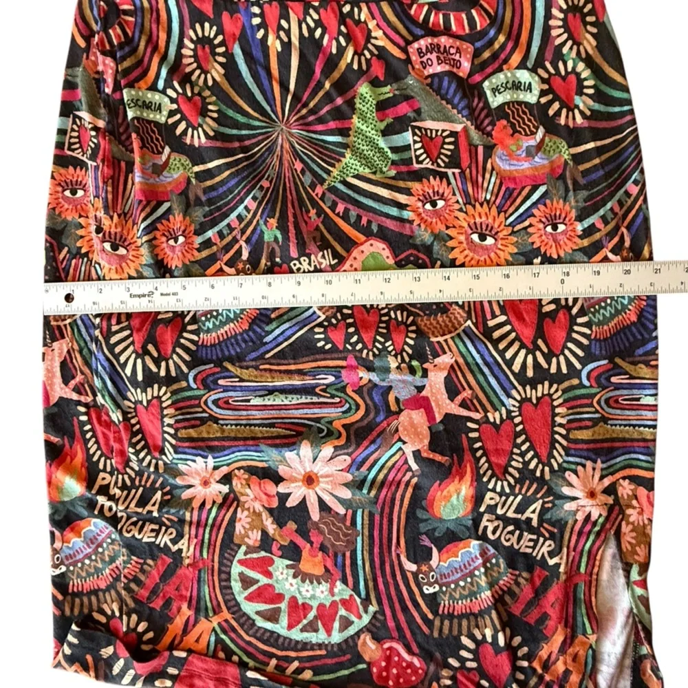 Farm Rio Danette Slim Midi Skirt Women’s Size Large - Picture 14 of 15